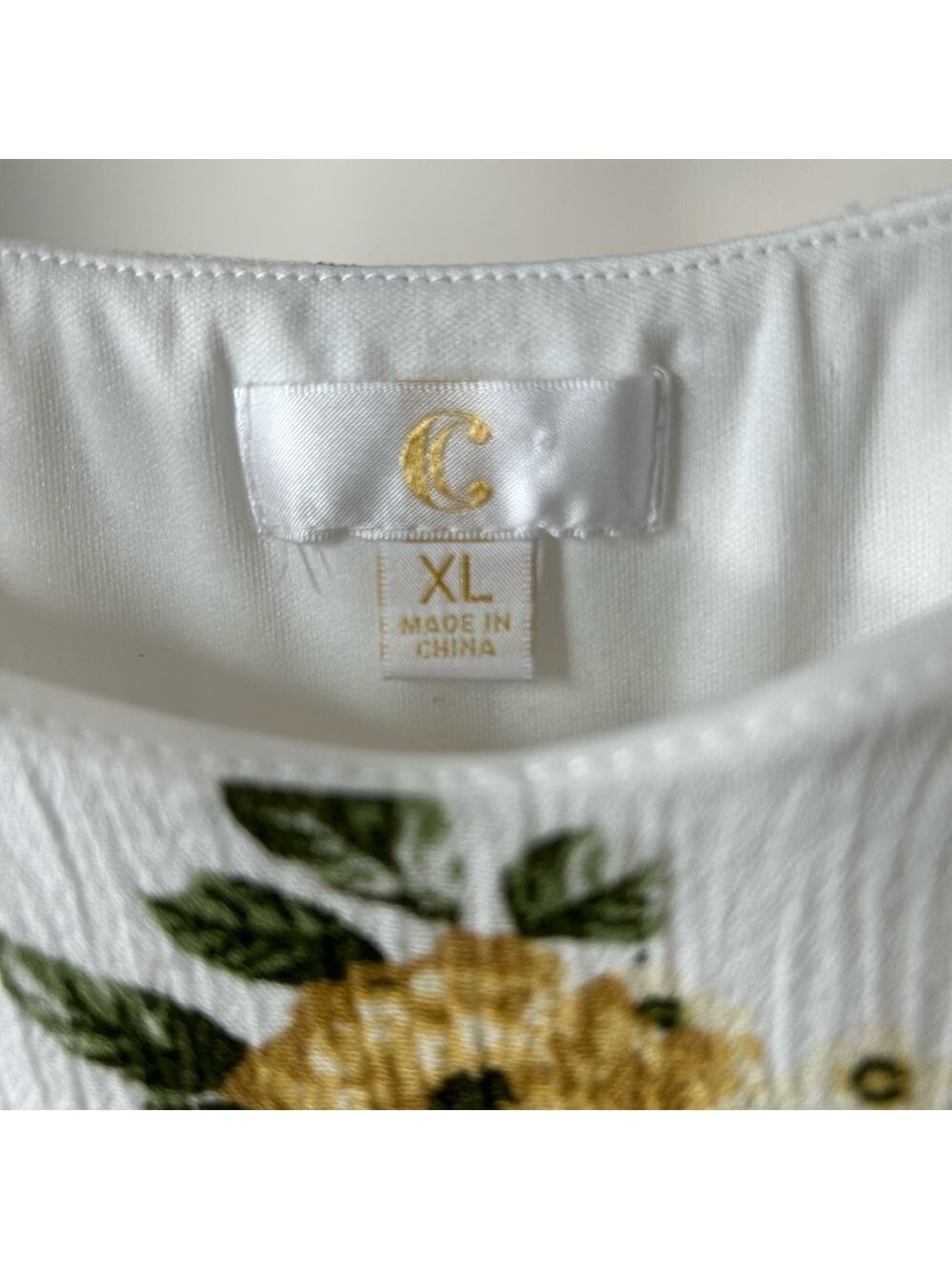 Charming Charlie Woven V-Neck Jumpsuit Wide Split Leg Yellow Floral XL - Picture 8 of 12